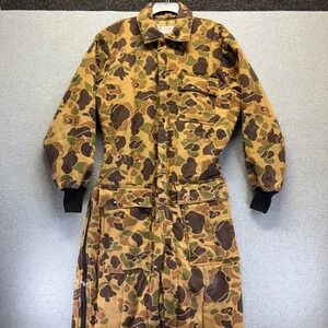 Saftbak Jim Catfish Hunter Coveralls Mens XL Camouflage Zip Snap Insulated